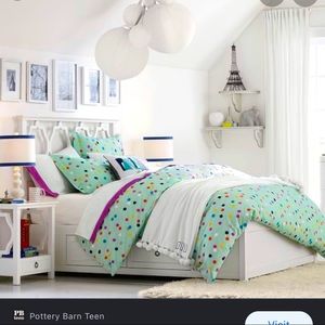 NIB Pottery Barn Teen Confetti Dot Full/Queen Duvet Cover for sale